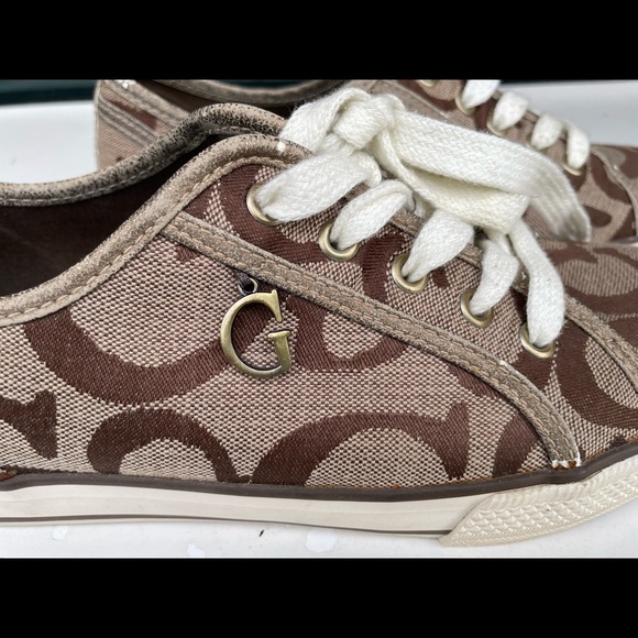 GUESS Brown logo sneakers Size 9 - Picture 7 of 12